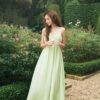 Đầm midi xếp nếp ngực